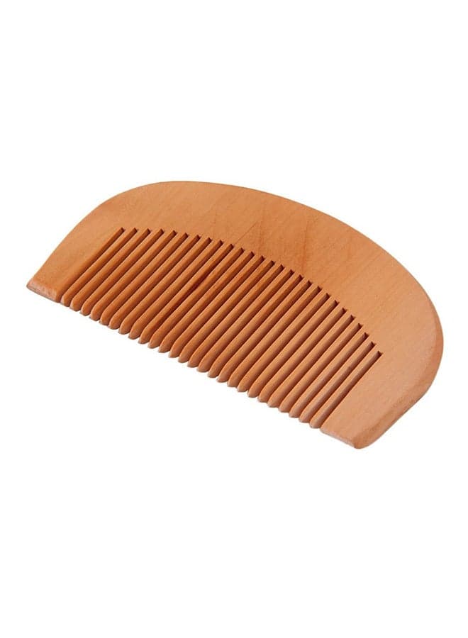 Peach Wood Hair Comb Brown