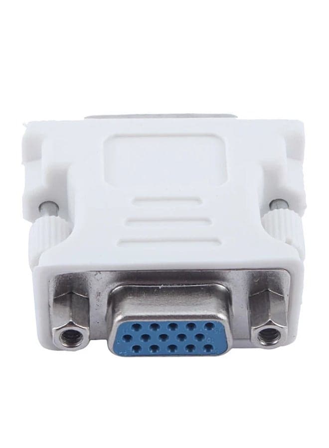 VGA Female To DVI Male Converter Adapter White Chargers & Charger Adapters