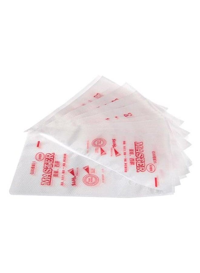 100 Piece Cake Decorating Disposable Piping Bags White 26x17cm Decorating Tools (٤)