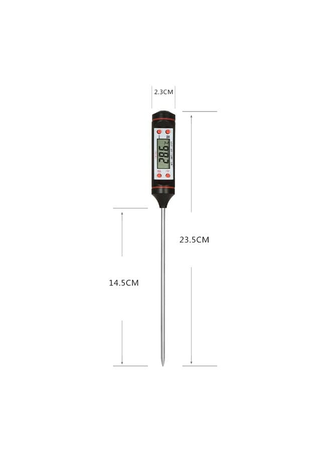 Digital Food Temperature Thermometer Black/Silver Kitchen Thermometers (3)