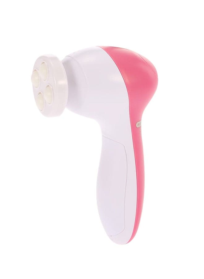 5-In-1 Electric Facial Cleansing Face Care Massager Pink/White Face Brushes & Sponges (٤)