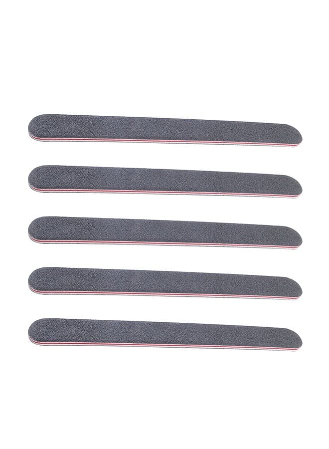 5-Piece Nail Filer Set Grey/Red Makeup Tools & Accessories