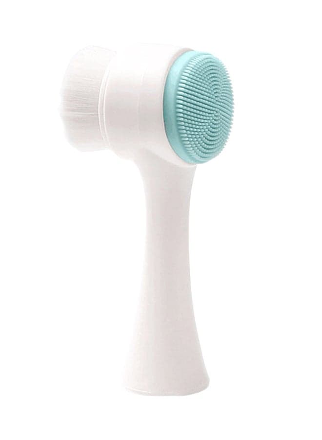 Double-Sided Blackhead Exfoliating And Facial Cleansing Brush White/Blue 13.50cm