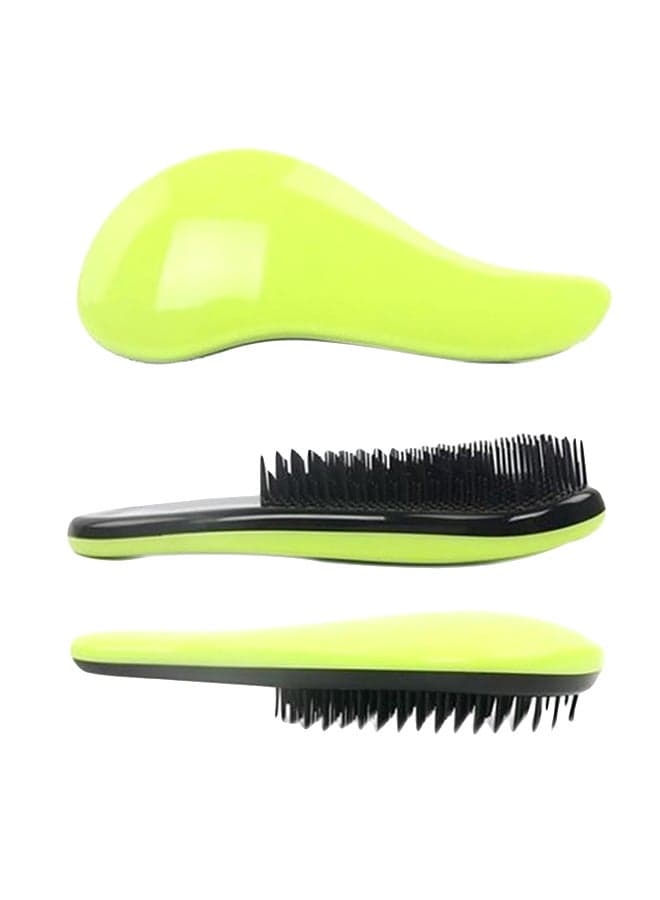 3-Piece Shower Hair Brush Comb Set Yellow/Black