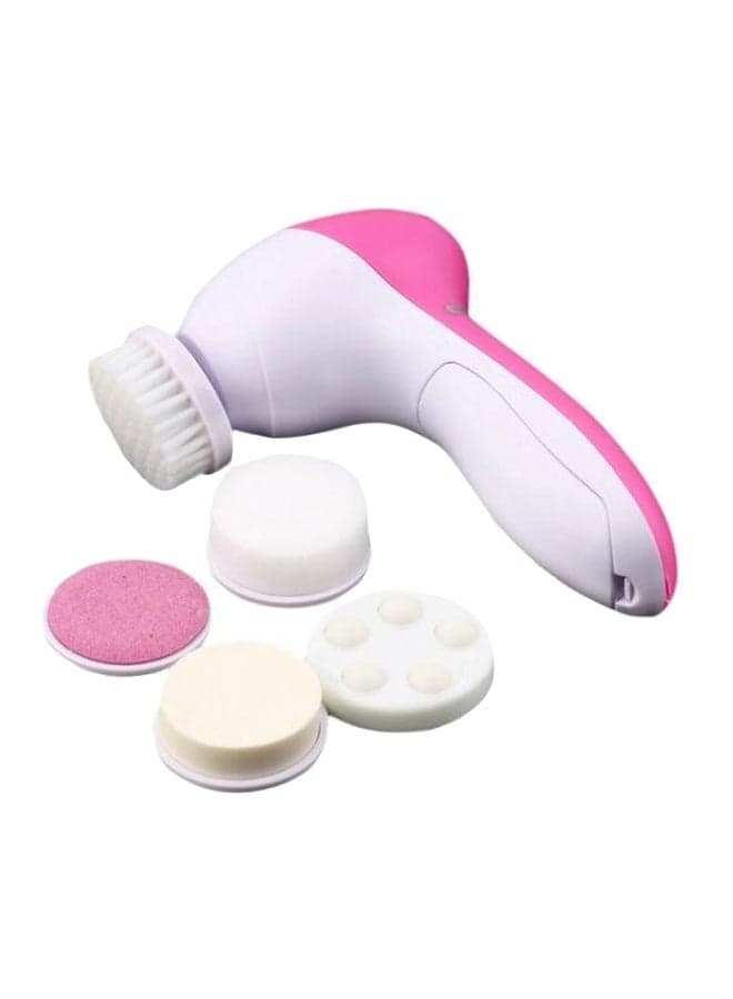 Electric Face Wash Machine Facial Pore Cleaner Body Cleaning Massage Brush White/Pink 13x7x4cm Cleansing Brushes