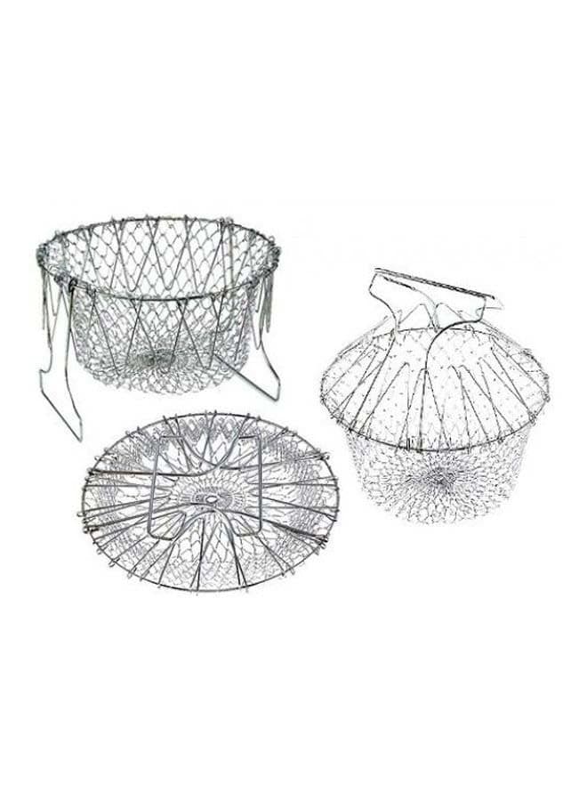 12-In-1 Chef Basket Silver Colanders & Food Strainers