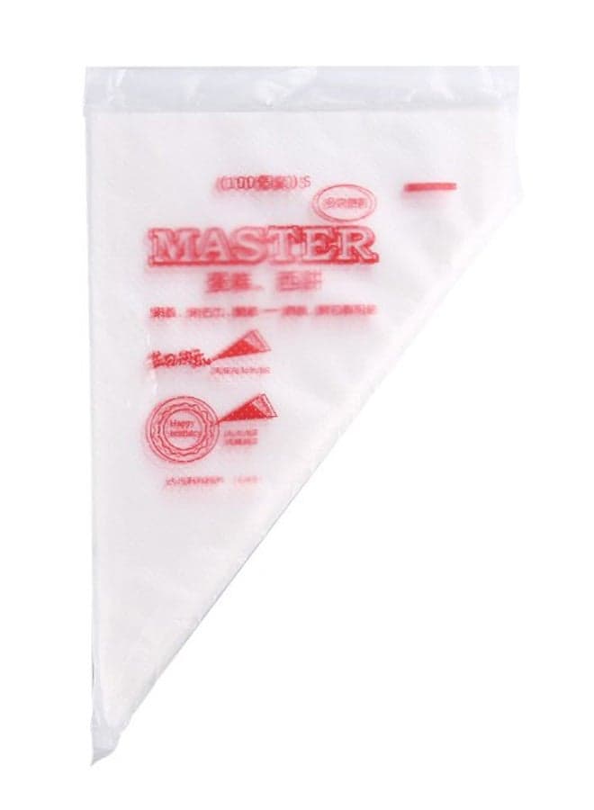 100-Peices Disposable Bags Icing Set Clear 275 x 170mm Icing Cone