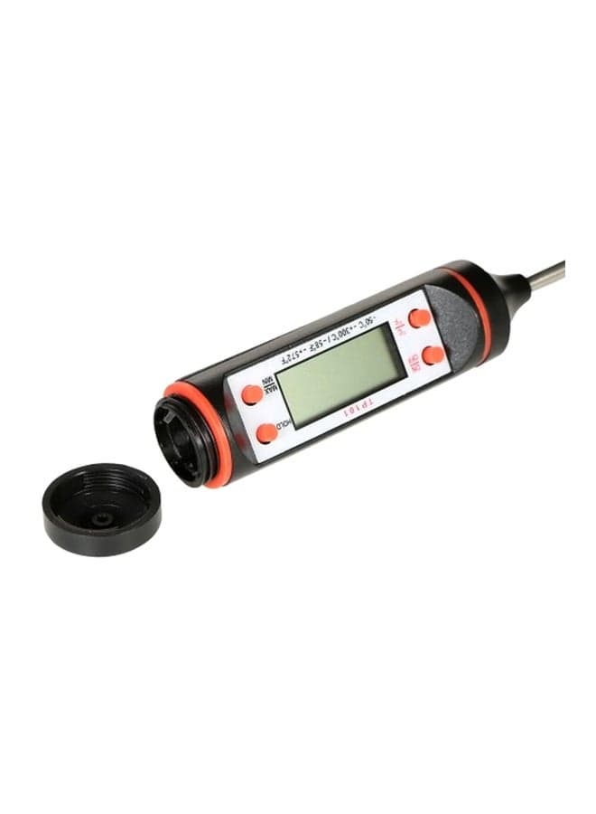 LCD Digital Thermometer Black/Silver 23.5x2.3cm Kitchen Thermometers (٦)