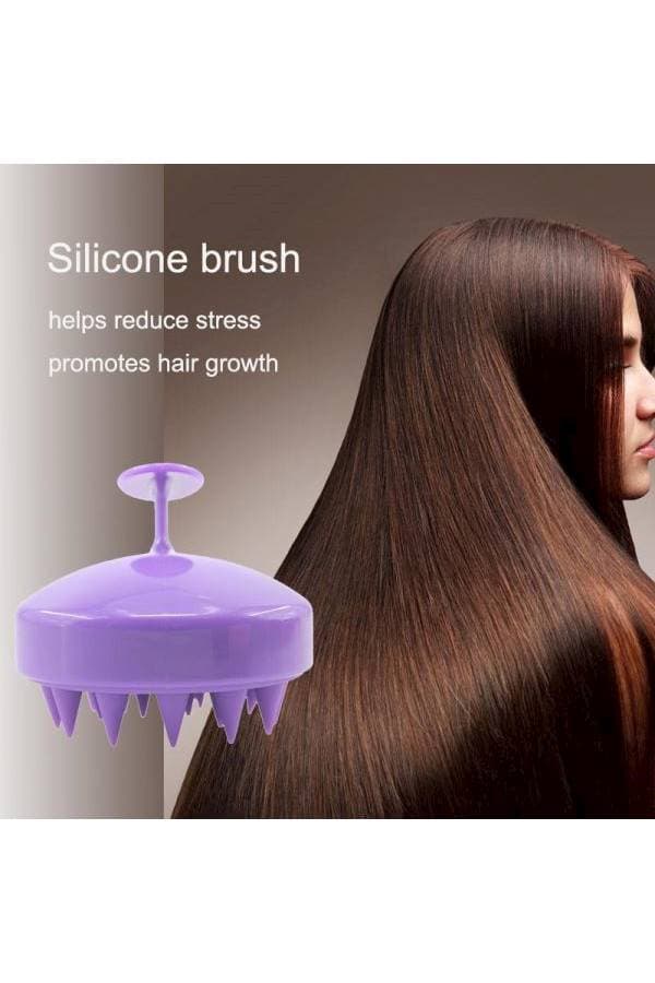 Scalp Massager Shower Brush Purple Hair Brushes (٣)