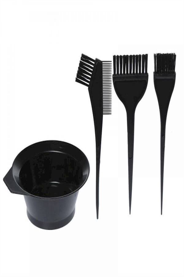 4-Piece Hair Dye Brush Kit Black