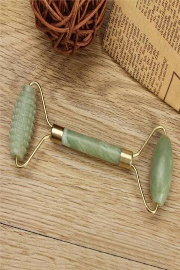 Face Roller Massage Tool Green/Gold Face Massagers & Rollers (٣)