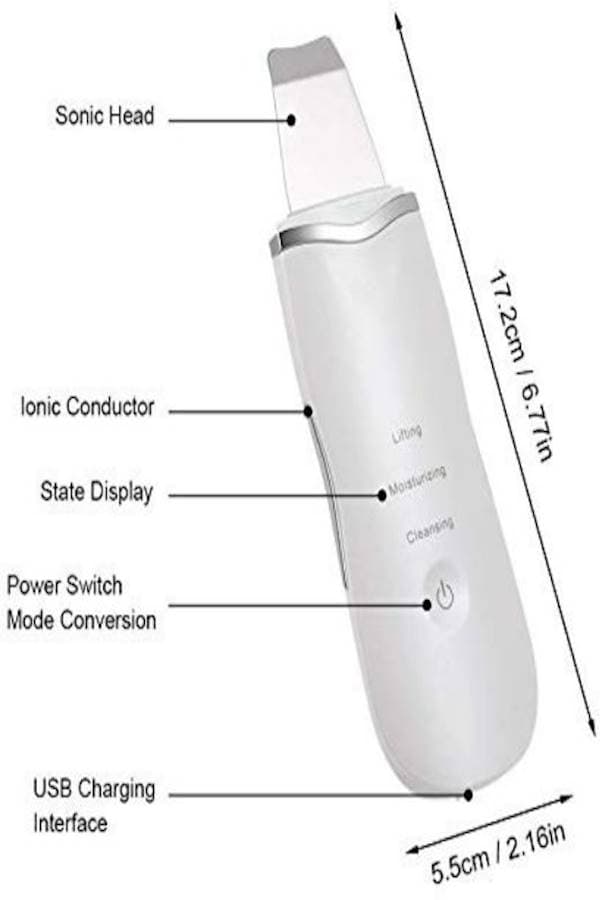 Ultrasonic Skin Scrubber White