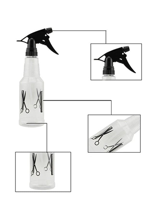 Adjustable Nozzle Hair Sprayer Bottle White/Black Styling Scissors (٤)