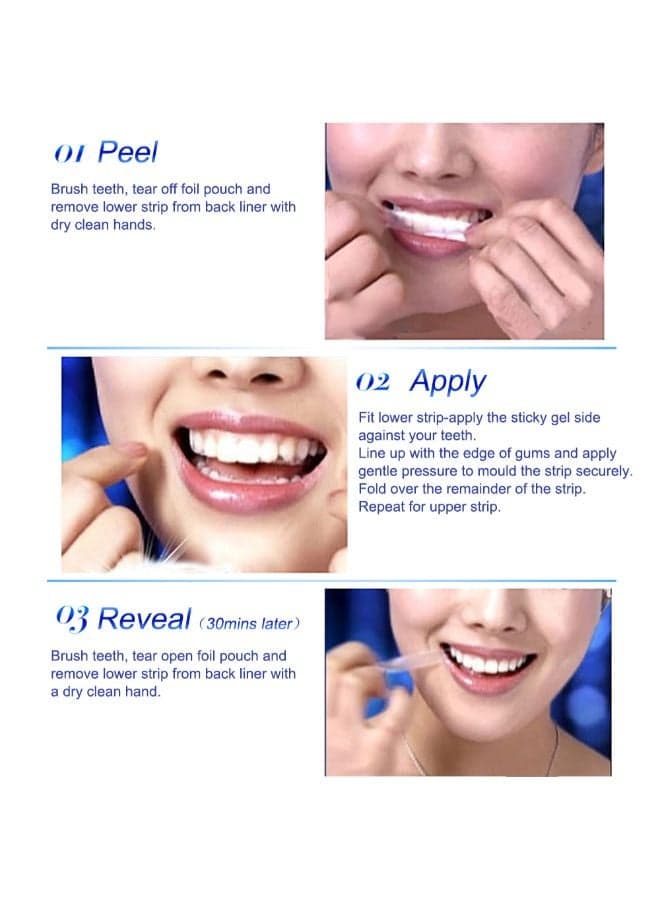 5-Piece 3D Dental Whitening Cleaning Double Elastic Gel Strip Transparent 0.011kg Teeth Whitening (٤)