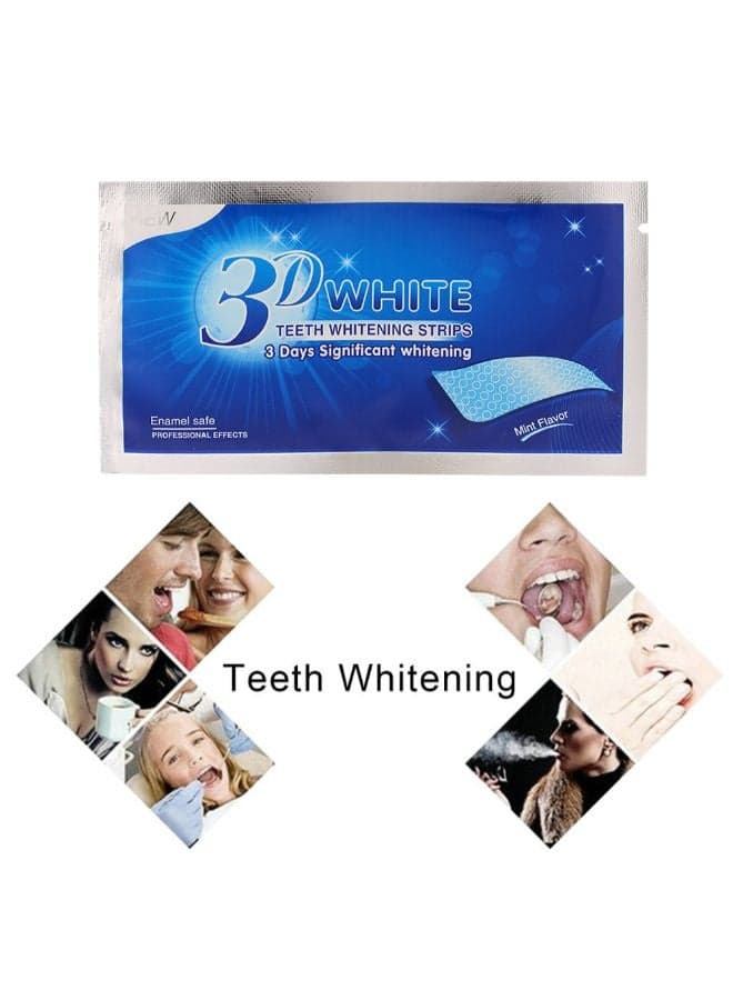 5-Piece 3D Dental Whitening Cleaning Double Elastic Gel Strip Transparent 0.011kg Teeth Whitening (٣)