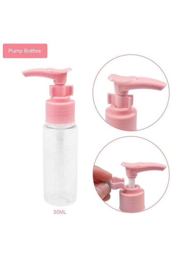Travel Bottle Set Toiletries Liquid Containers for Cosmetic Make-up Refillable Bottles Cosmetic & Toiletry Bags (٣)