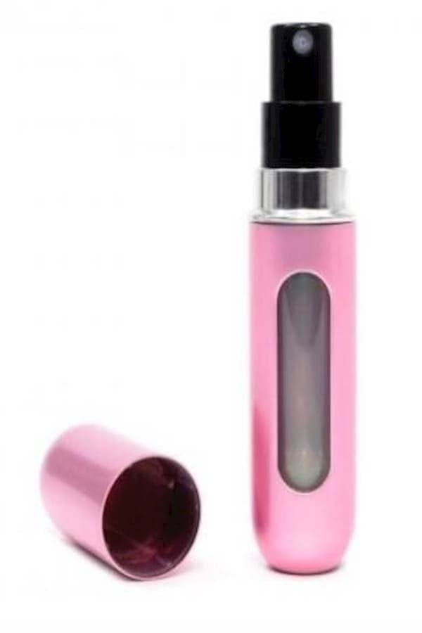 Mini Refillable Perfume Atomizer Bottle for Travel Spray Scent Pump Case, Pink Makeup Tool Cleaners