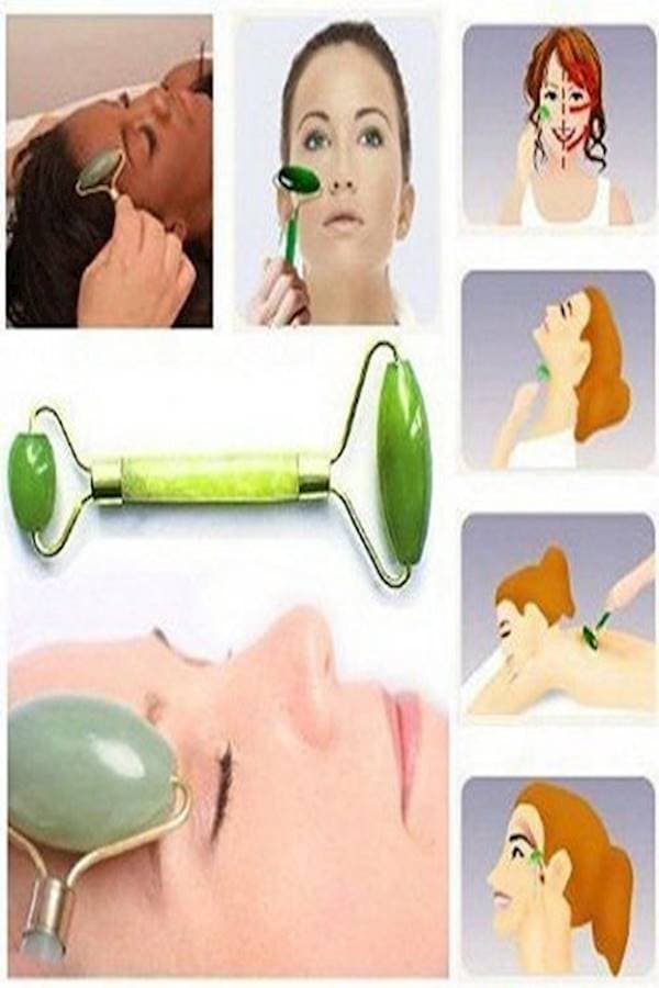 Royal Jade Roller Massager Sliing Tool Facial Face Massage From (٥)