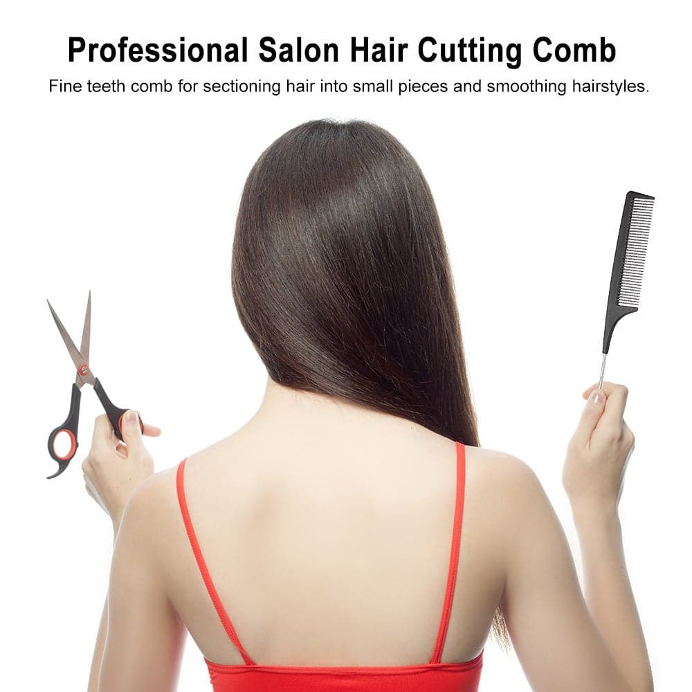 Plastic Hair Cutting Comb Black 0.014kg (٥)