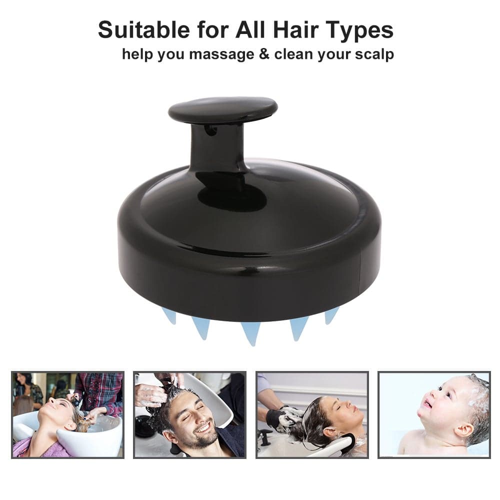 Hair Washing Cleaning Shampoo Brush Black 0.054kg (٤)
