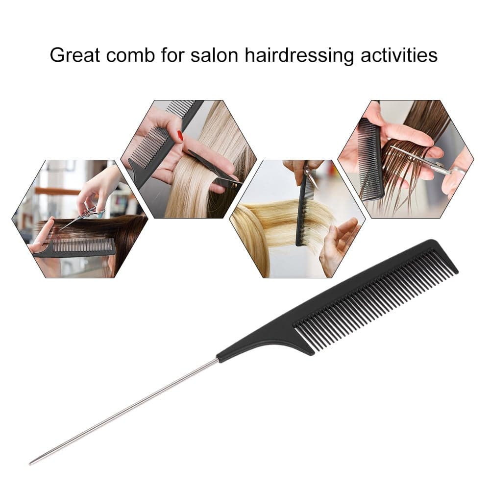 Plastic Hair Cutting Comb Black 0.014kg (٤)