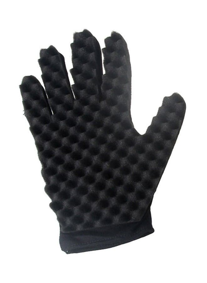 Magic Twist Curl Hair Sponge Barber Gloves Black 20cm Styling Scissors