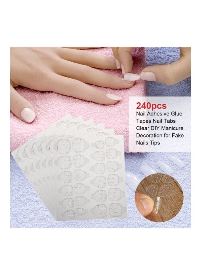 240-Piece Nail Adhesive Glue Tapes Clear (4)