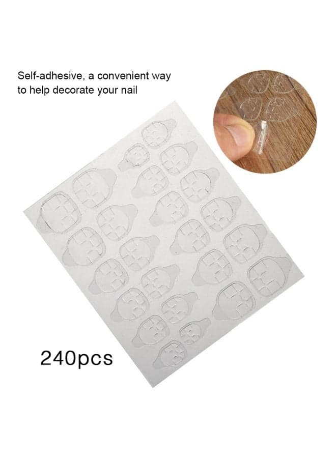240-Piece Nail Adhesive Glue Tapes Clear (5)