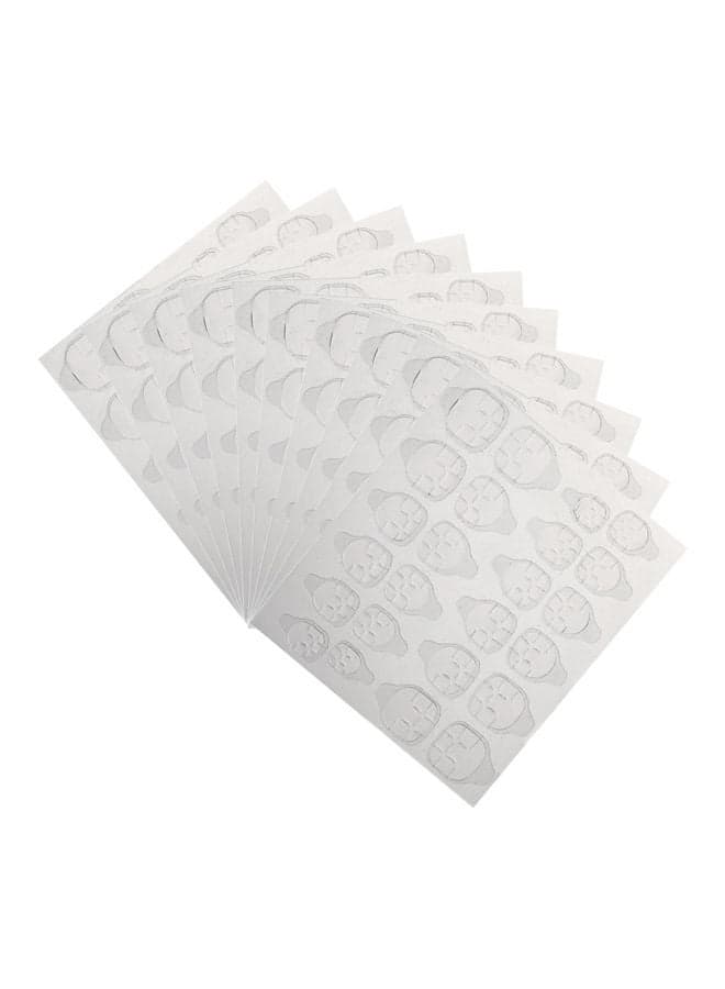 Pack Of 10 Sheet Double-Sided Nail Tapes Clear Nail Art