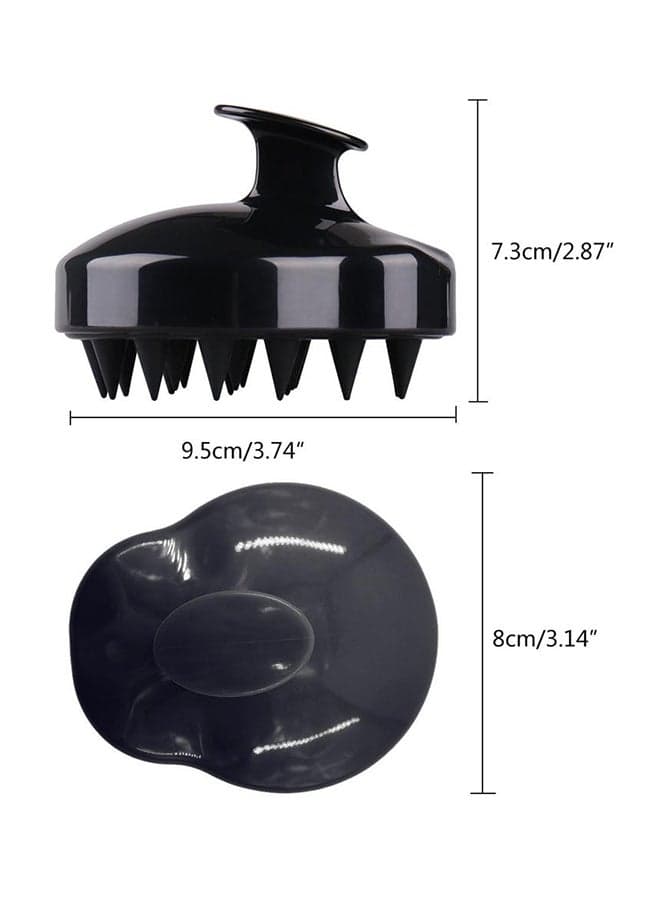 Hair Scalp Massager Shampoo Brush Black 9.5 x 8 x 7.3centimeter Body Brushes (٣)