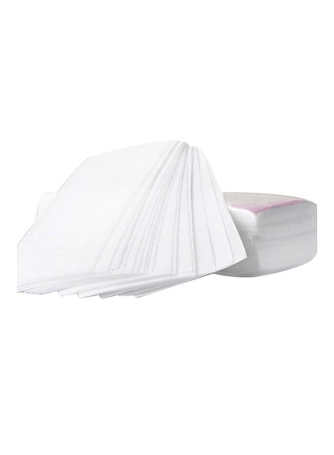 100-Piece Hair Removal Depilatory Paper Roll White 20x7x0cm Waxing