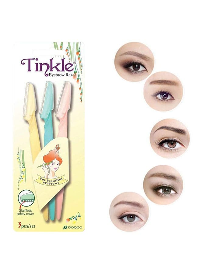 3-Pieces Eyebrow Razor Set Multicolor Eye & Eyebrow Kits (٣)
