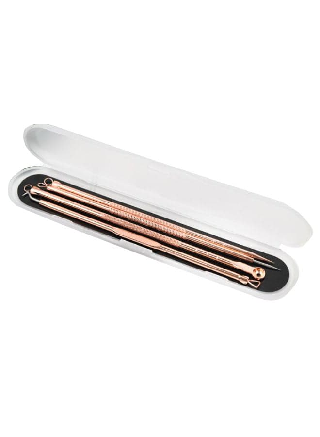 4-Piece Acne Needle Set Rose Gold Blackhead & Acne Remover (3)