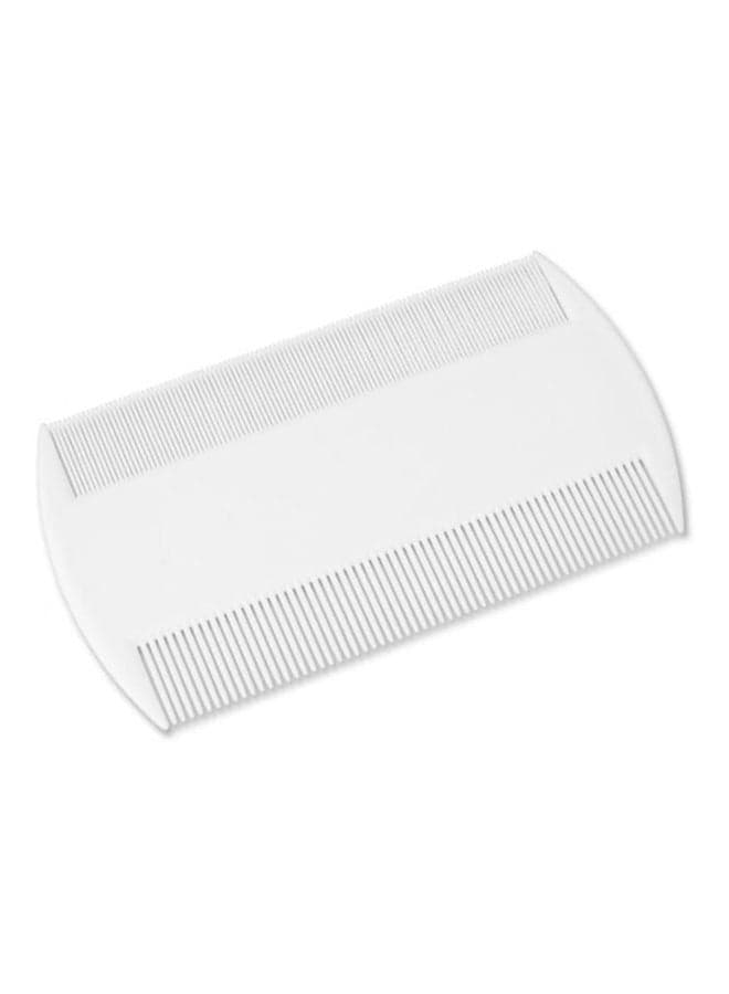 2-Piece Double Sided Nit Comb White Hair Combs