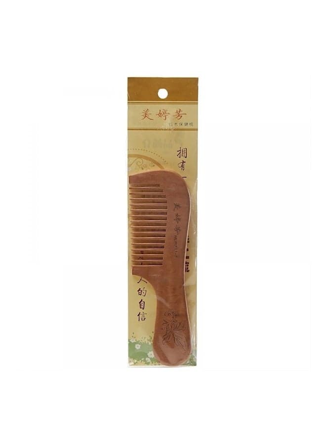 Wooden Hair Comb Brown (٣)