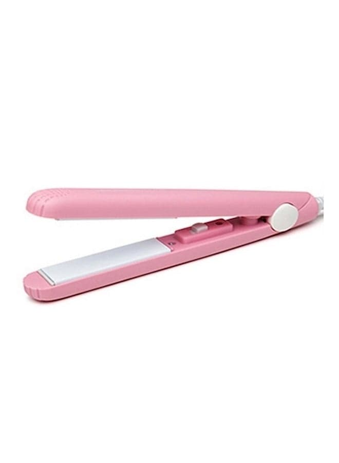 Mini Hair Straightener Pink/White Smoothing