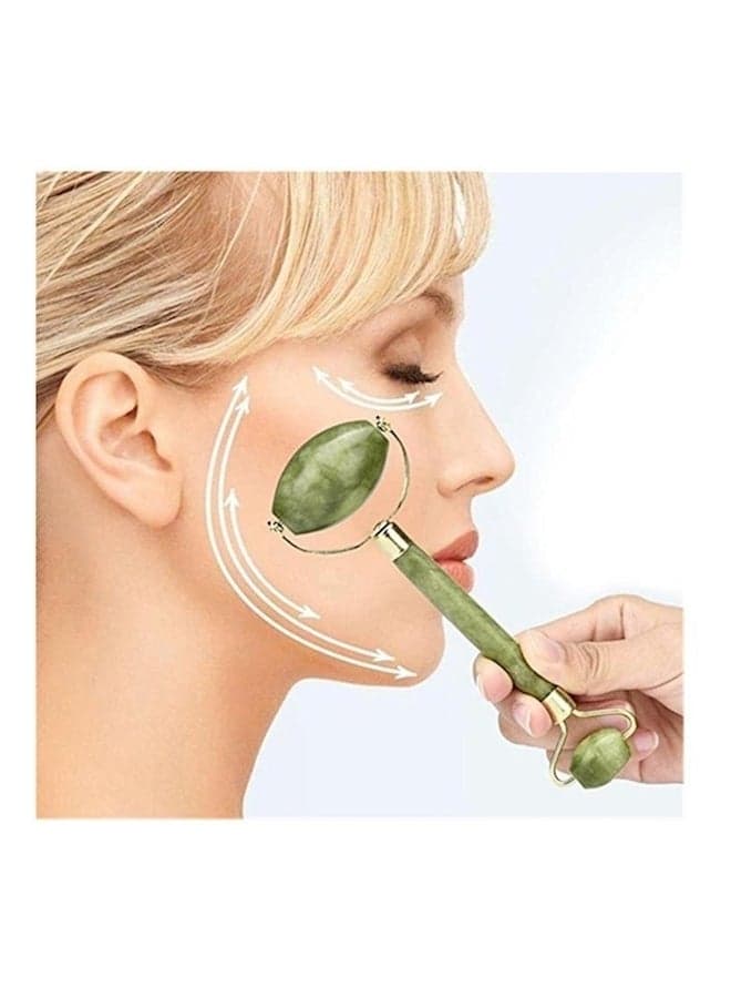 Electrical Facial Massager And Jade roller Green/Gold Face Massagers & Rollers