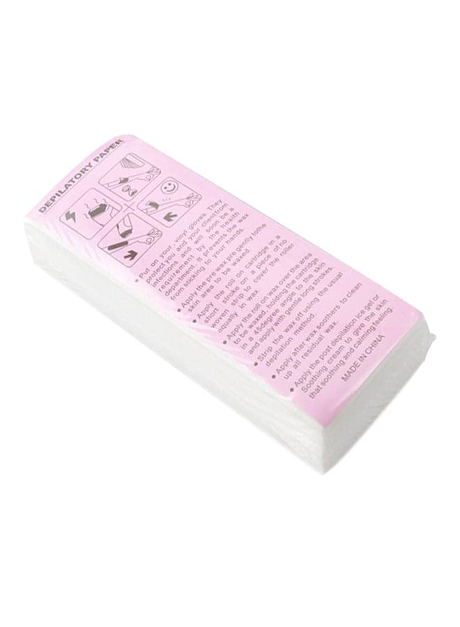 100-Piece Hair Removal Waxing Strips Set White Makeup Stencils