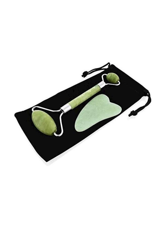 2-Piece Facial Roller Green Face Brushes (٥)