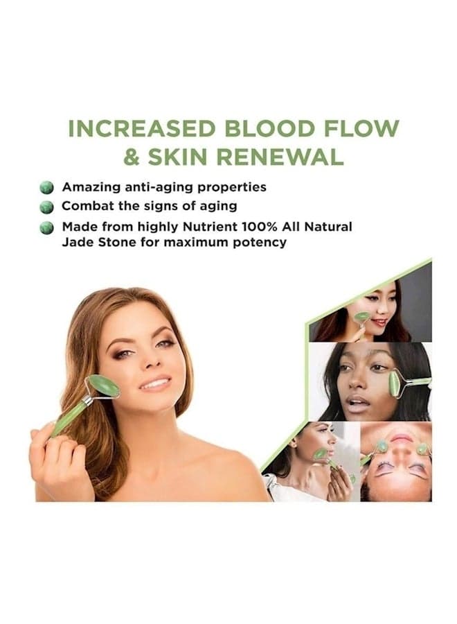 2-Piece Facial Roller Green Face Brushes (٤)