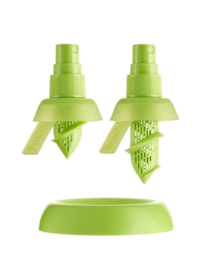 3-Piece Lemon Juice Sprayer And Squeezer Green Manual Juicers