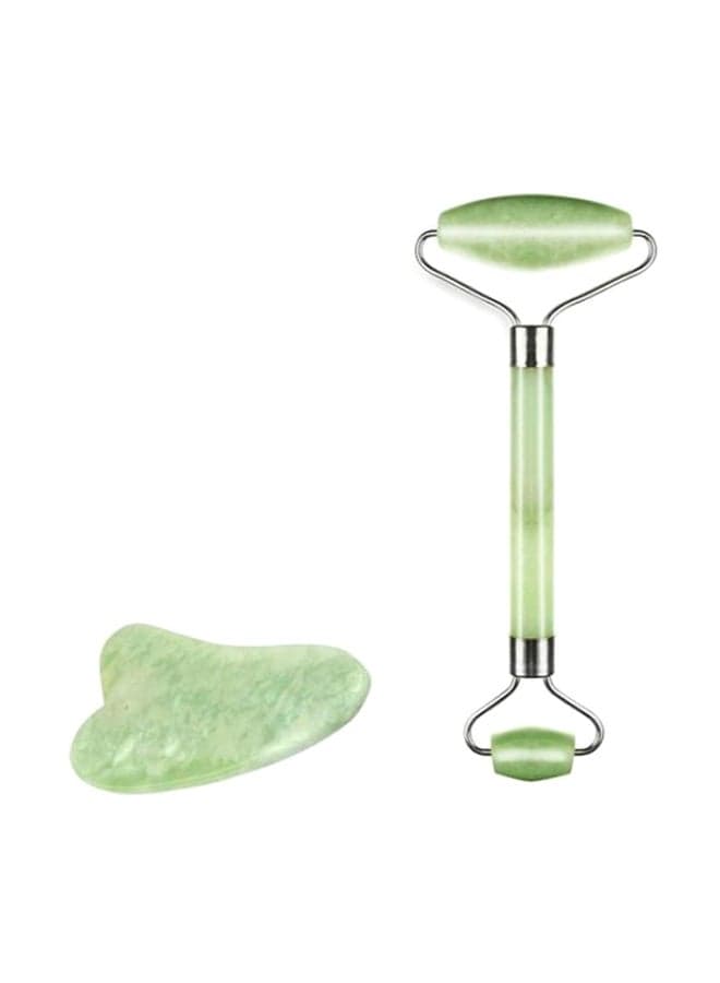 2-Piece Facial Roller Green Face Brushes