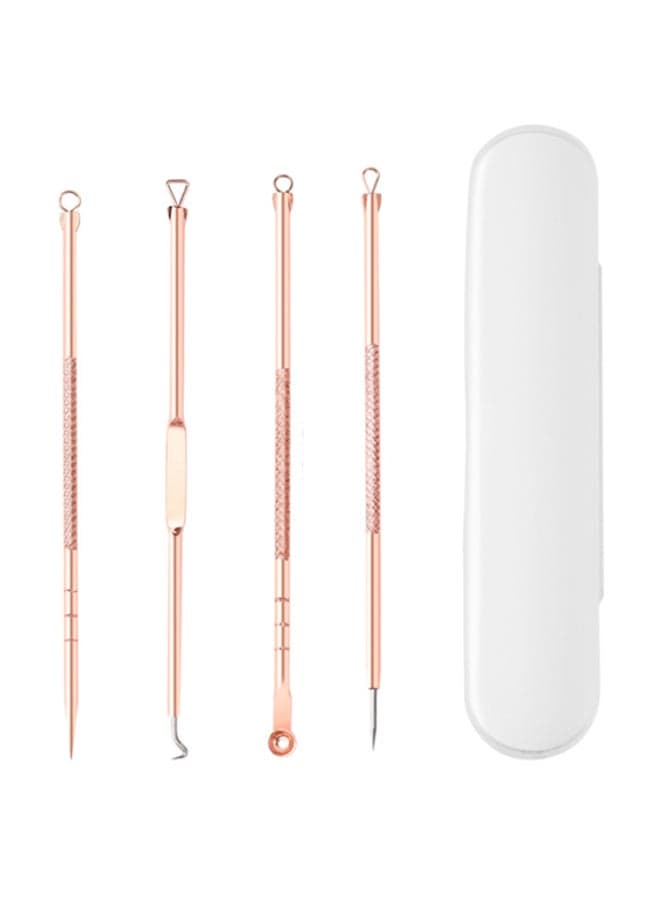 4-Piece Acne Needle Kit Rosegold 5x2.7x15.2cm Blackhead & Acne Remover