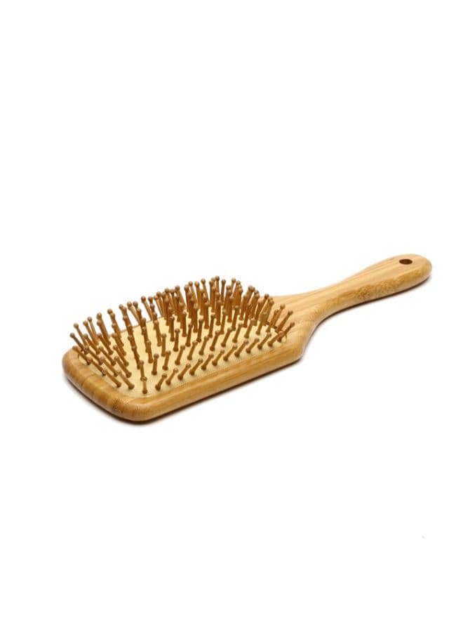 Large Square Shaped Hair Brush Brown 20cm