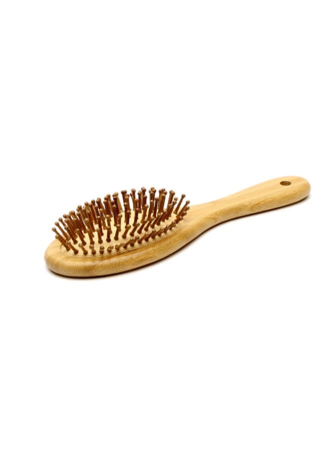 Small Oval Shaped Hair Brush Brown 20cm