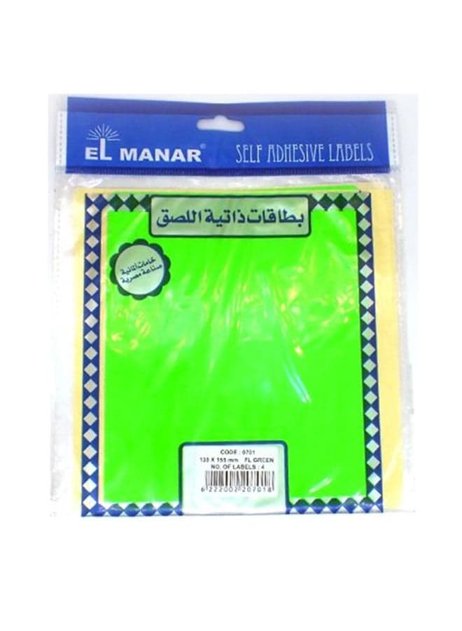 Self Adhesive Label Green Labels & Stickers