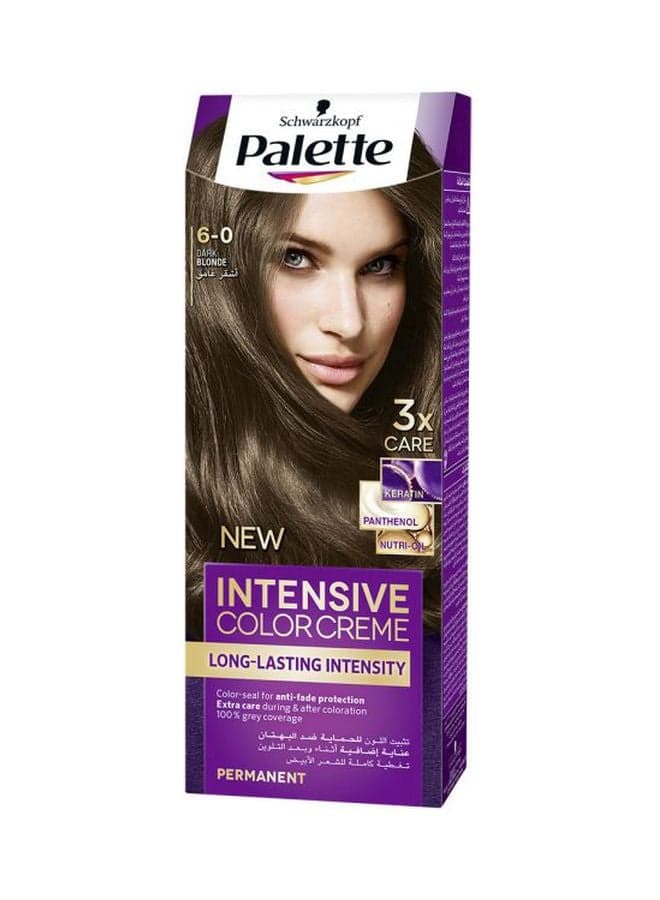 Intensive Colour Cream 6-0 Dark Blonde 50ml Chemical Hair Dyes