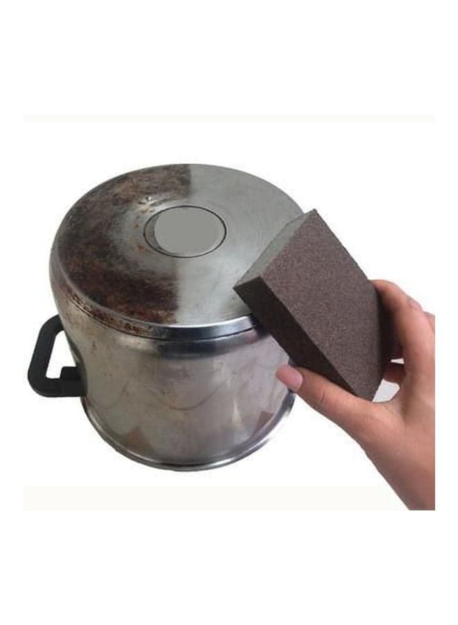 3-Piece Descaling Sponge Black 10x7x2.5cm Kitchen Accessories (٤)