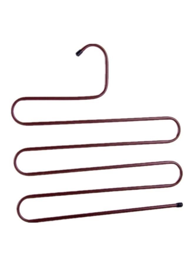 S-Shaped Stainless Steel Closet Hanger Brown 35x35centimeter Closet Systems