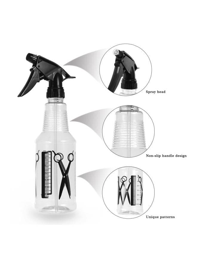Hairdressing Spray Bottle Clear/Black 390ml (7)
